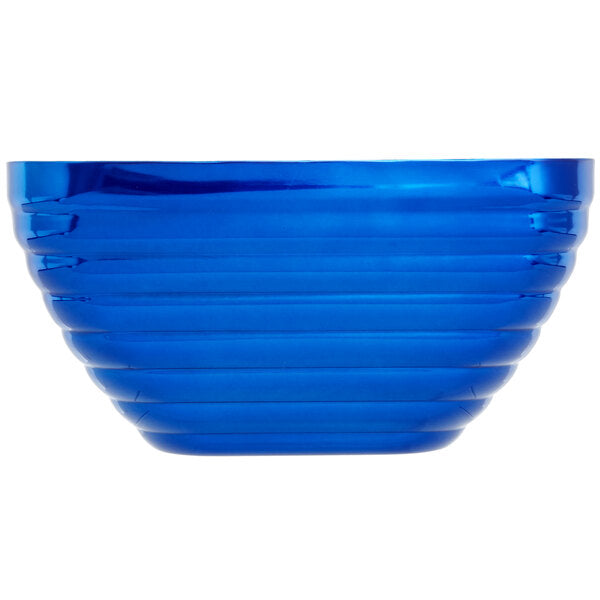 Vollrath 4763525 Double Wall Square Beehive 5.2 Qt. Serving Bowl - Cobalt Blue