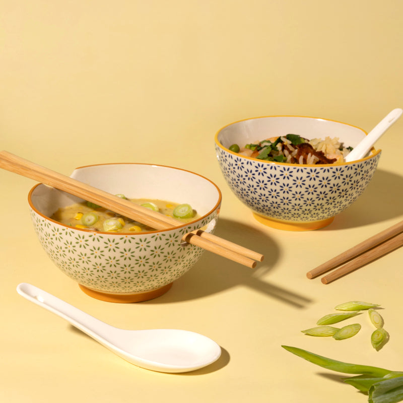 Danesco World Foods Rice/Soup Bowl with Chopsticks, 240 ML Set of 2   1402126AS