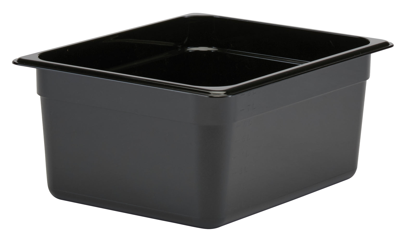 Cambro 26CW110 Camwear 1/2 Size Black Polycarbonate Food Pan - 6" Deep