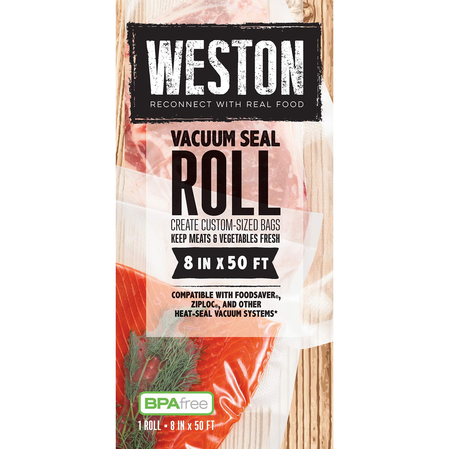 Weston® Vacuum Sealer Bags, 8 in X 50 ft Roll - 30-0008-W