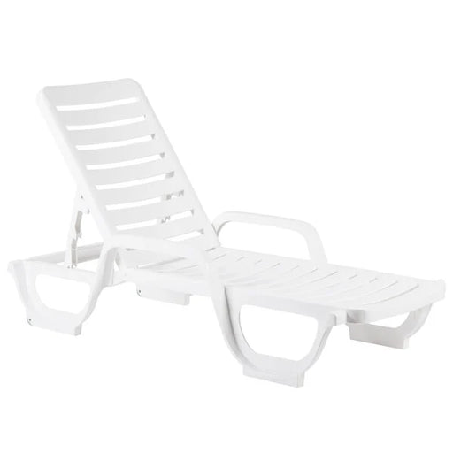 Grosfillex Bahia Chaise Lounge White 1/1EA 44031004