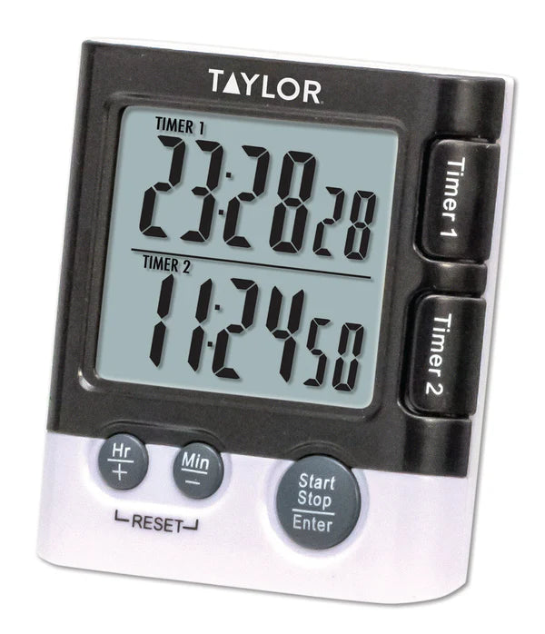 Taylor Dual Event Digital Timer/Clock 1.5" LCD - 5828