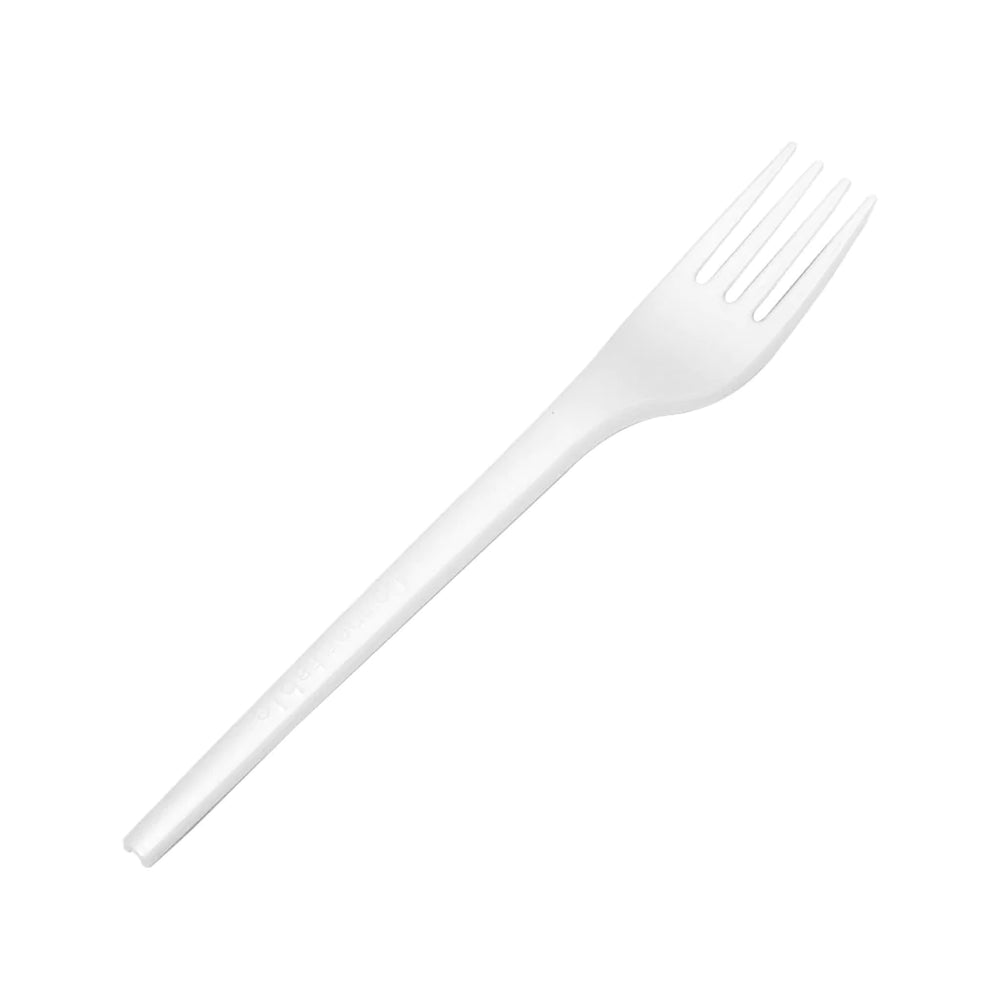 Globe Commercial Compostable Fork 6.25"H Forks / White - 6150, Pack of 100