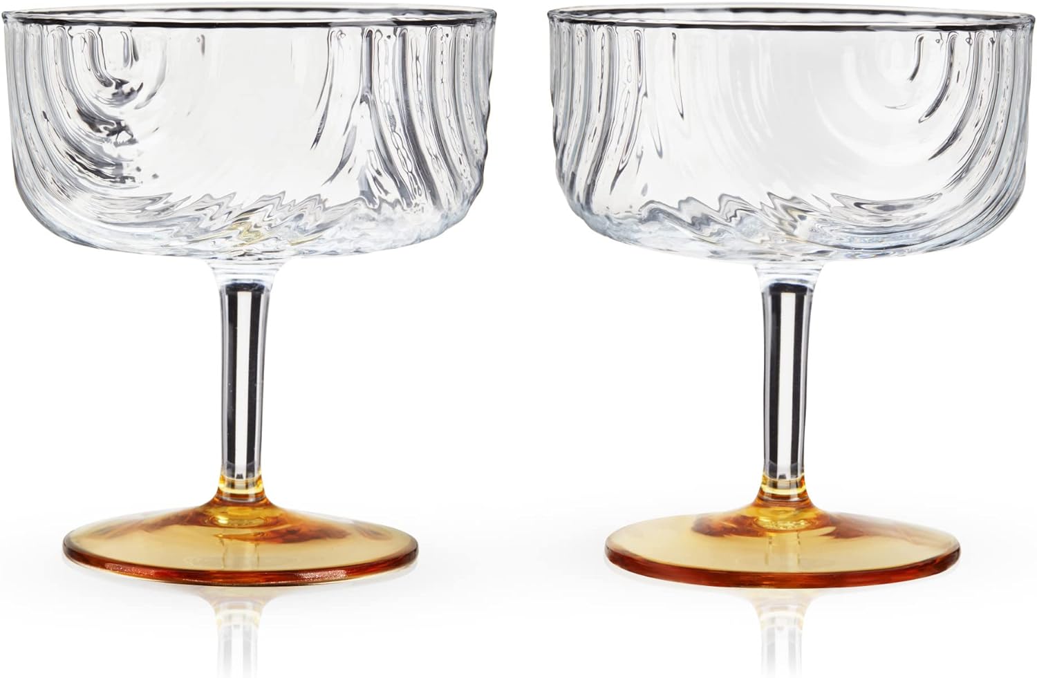 Viski 10981 Gatsby Coupes Stemmed Cocktail Glasses 8 Oz, Set of 2