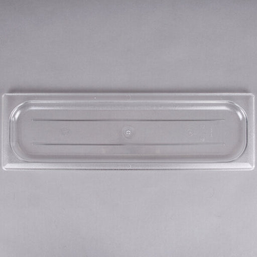 Cambro Camwear 1/2 Size Long Clear Polycarbonate Flat Lid  20LPCWC135