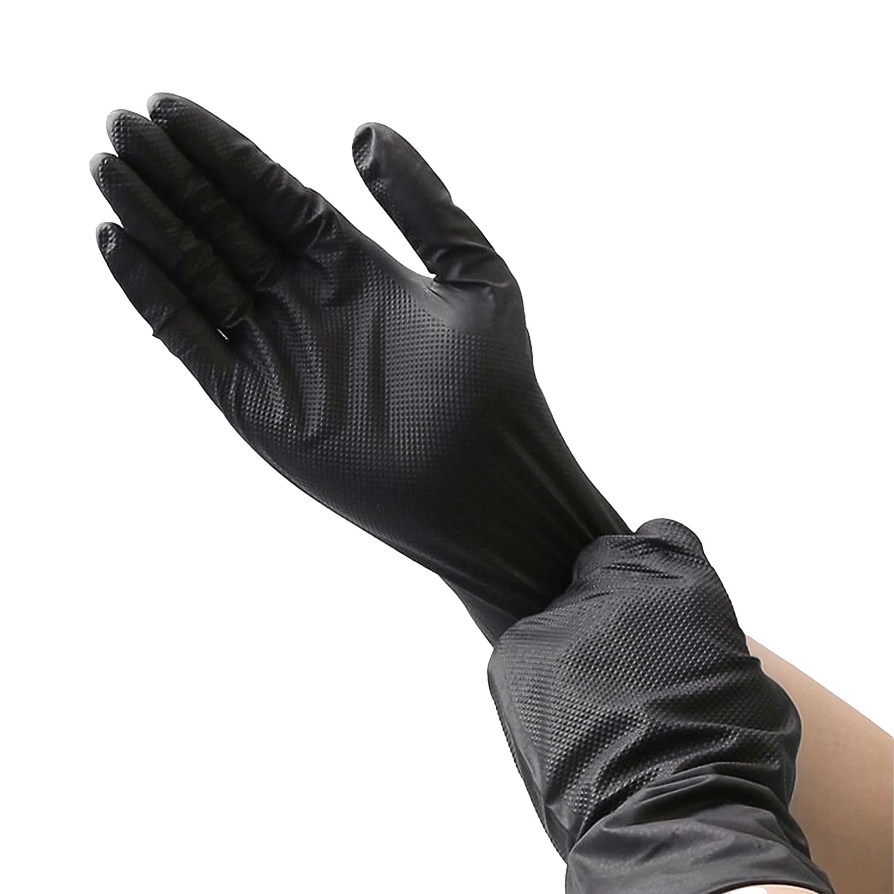 Globe Commercial Precision Grip™ 8mil Nitrile Powder Free Gloves Black