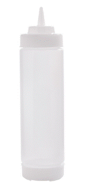 Tablecraft Squeeze Bottle 24 OZ Clear Dual Way 12463CF - 810069