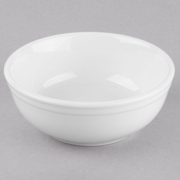 Libbey 840-360-009 Porcelana 15 oz. Bright White Porcelain Oatmeal Bowl - 36/Case