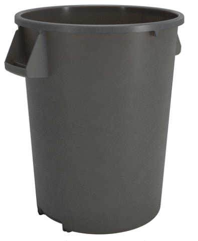 Carlise 32 Gallon Round Waste Container Grey  84103223