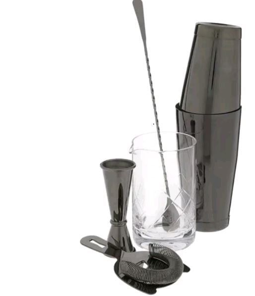 Mercer Culinary- Barfly 5 PC Cocktail Mixing Set- M37131BK