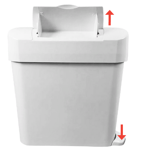 Globe Commercial Foot Pedal Sanitary Napkin Receptacle 22L 3016