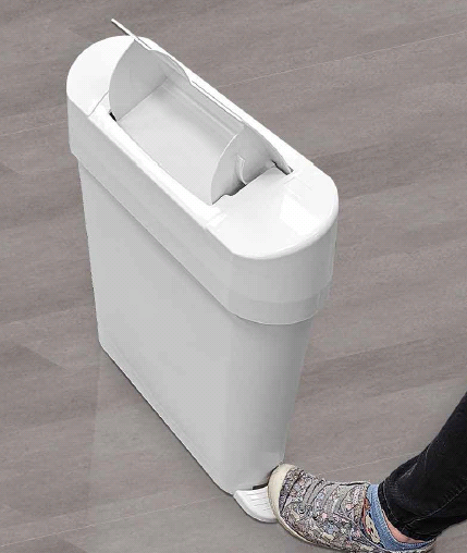 Globe Commercial Foot Pedal Sanitary Napkin Receptacle 22L 3016