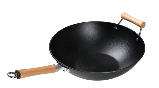 Kitchen Supply- 14" Cast Iron Pan with handle -J23-0001