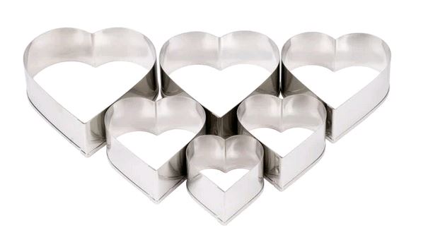 Ateco Plain Heart Cutter Set - 7804