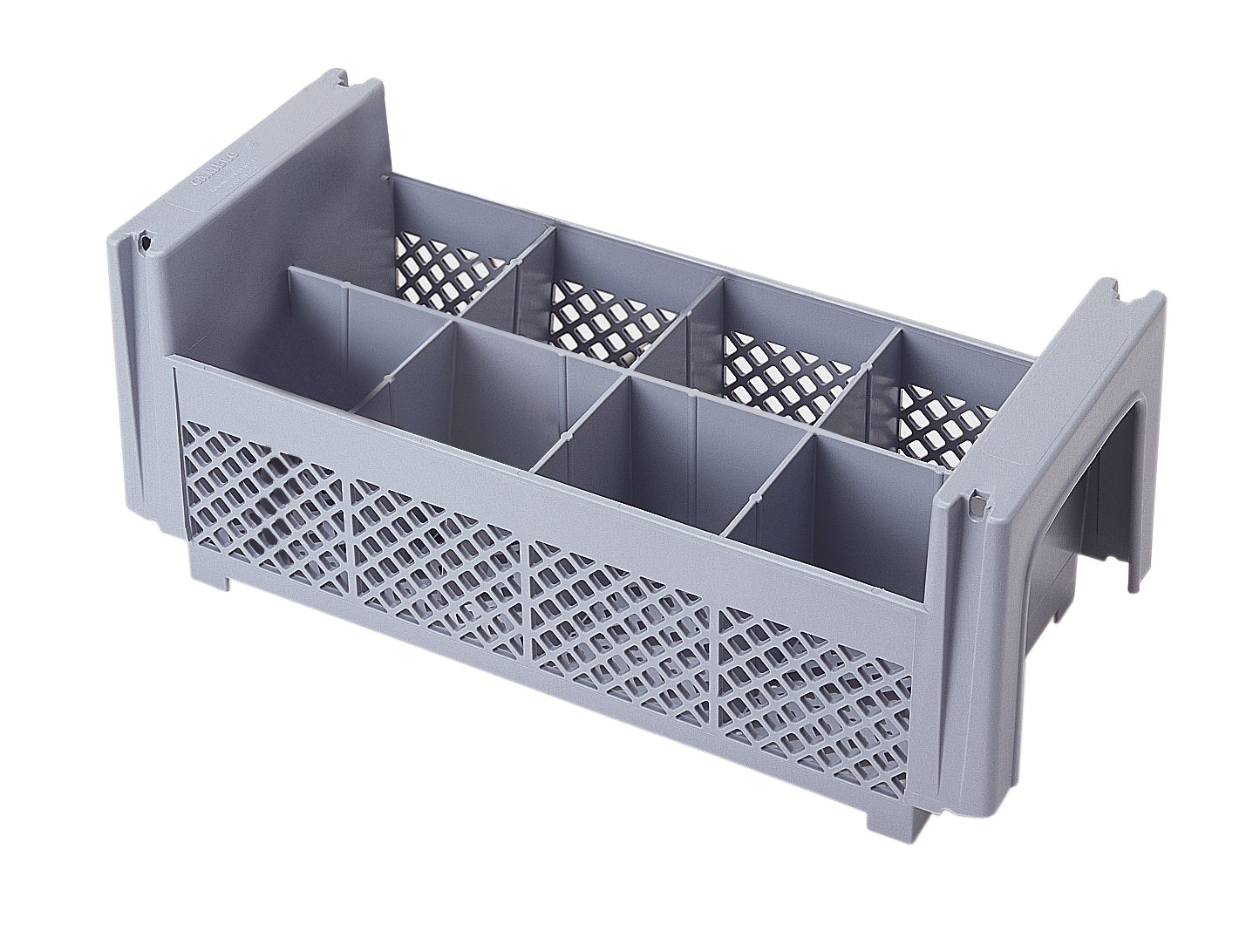 Cambro Soft Gray 8 Compartment Half Size Camrack Flatware Basket 8FBNH434151