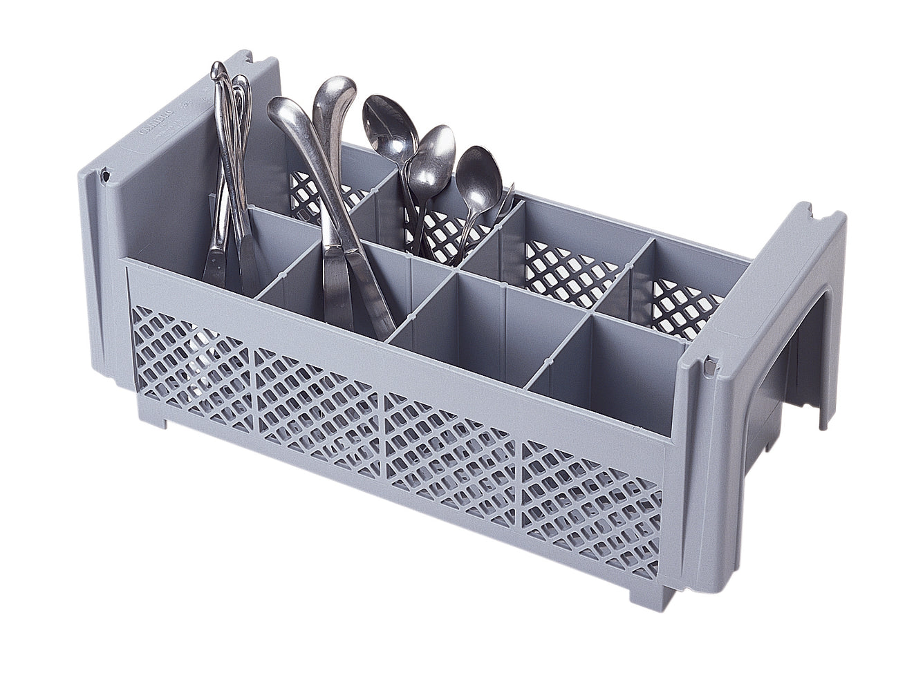 Cambro Soft Gray 8 Compartment Half Size Camrack Flatware Basket 8FBNH434151