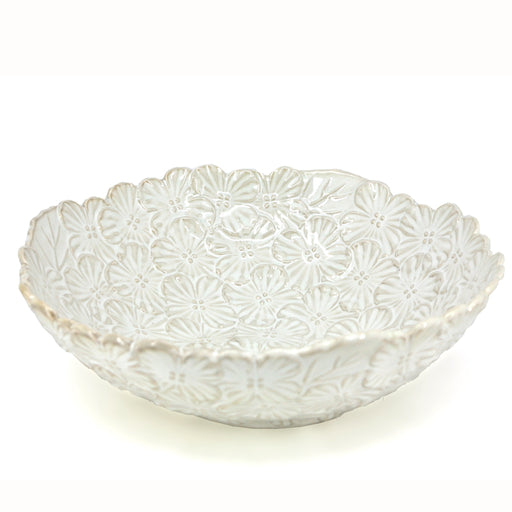 Danesco BOUQUET Textured Serving Bowl 980401 WH