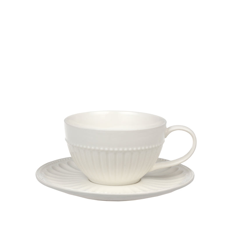 BIA Chantilly Cup and Saucer, White, 250 ML,  983014WH