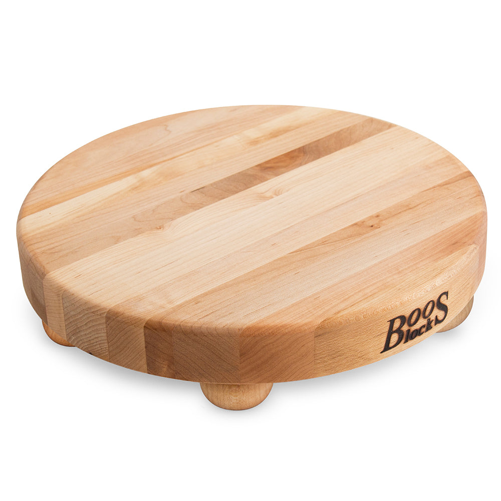 John Boos Maple Round Cutting Board With Maple Feet 1-1/2" Thick (B Series) B12R