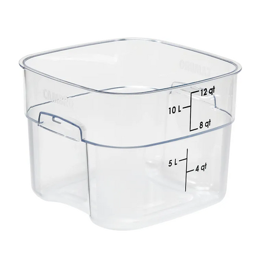 Cambro CamSquares® FreshPro 12 Qt. Clear Square Polycarbonate Food Storage Container 12SFSPROCW135