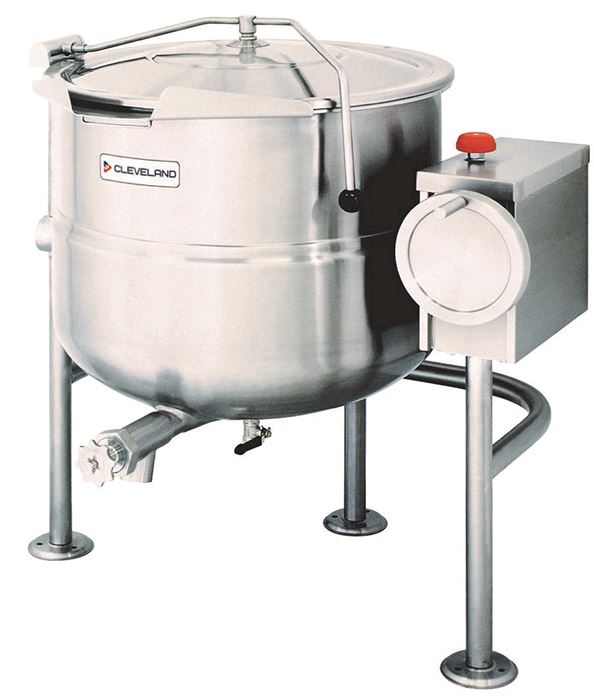 Cleveland Direct Steam 25-gallon Steam Kettle, Tilting Quad Leg KDL25T