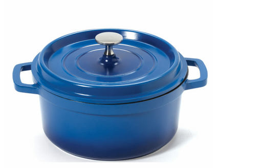 Heiss Dutch Oven w/ Lid, 2.5QT, 3.5" Deep, Blue  CA-011-CB/BK