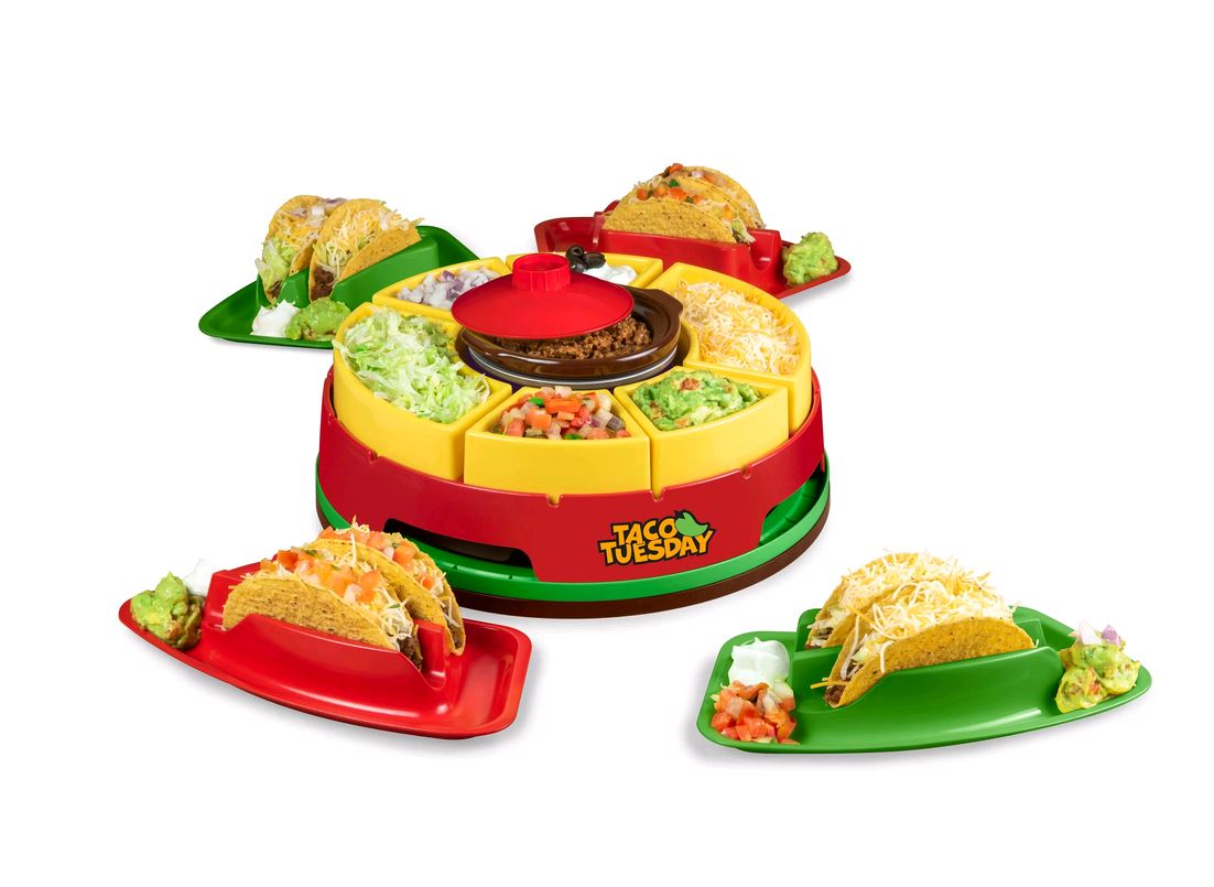 Nostalgia Taco Tuesday Heated Lazy Susan TCTLSB10