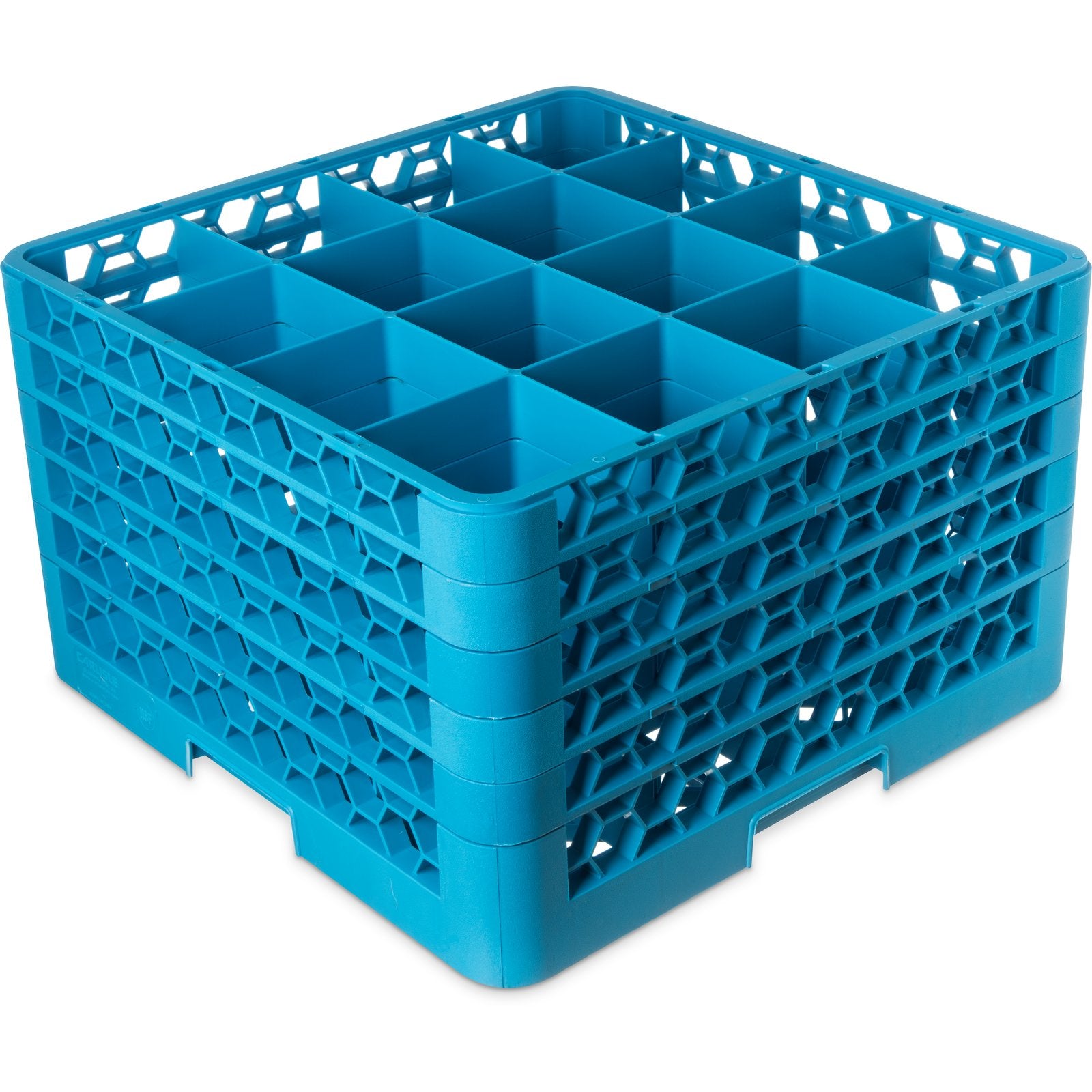 Carlisle OptiClean™ 16-Compartment Divided Glass Rack with 5 Extenders 11.9