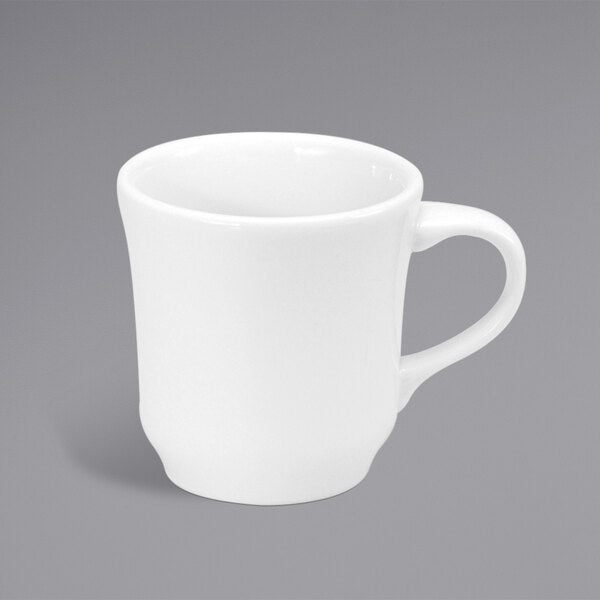 Oneida Shape 2000 by 1880 Hospitality 8 oz. Cream White Porcelain Cup - 36/Case - F1600000510