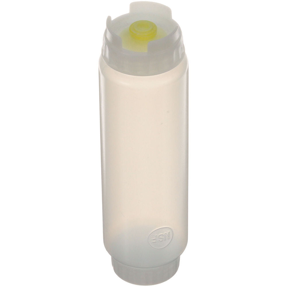 Fifo Squeeze Bottle 16 Oz, White Cap, Yellow Valve, CB16-220-12