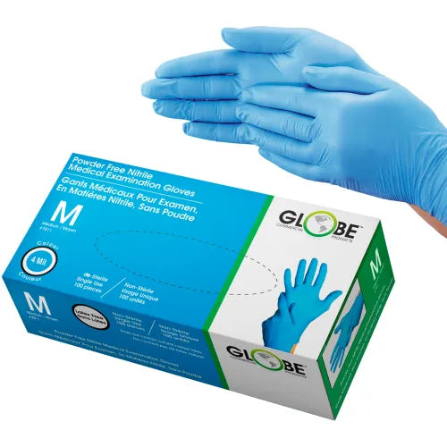 Globe Glove, Nitrile, Powder Free, Medium, 7811