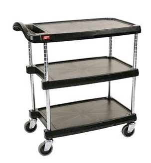 Metro myCart, 3 Tier Utility Cart, Black MY-1627-34BL