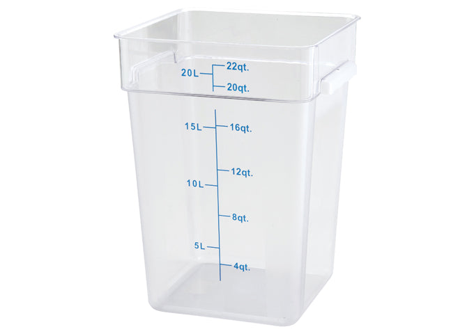 Winco Square Storage Container, Clear Polycarbonate