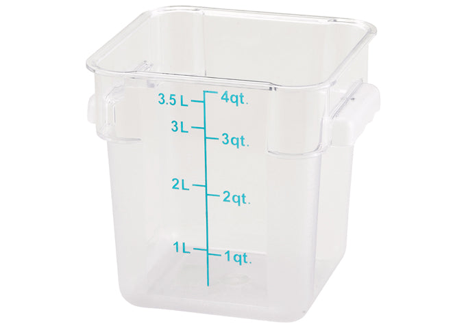 Winco Square Storage Container, Clear Polycarbonate