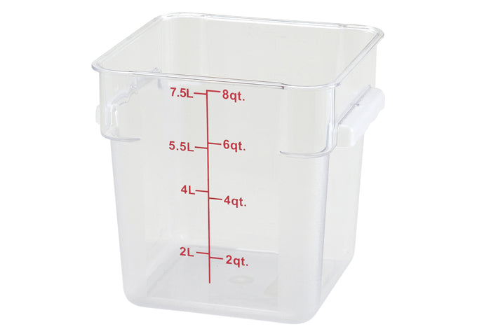 Winco Square Storage Container, Clear Polycarbonate