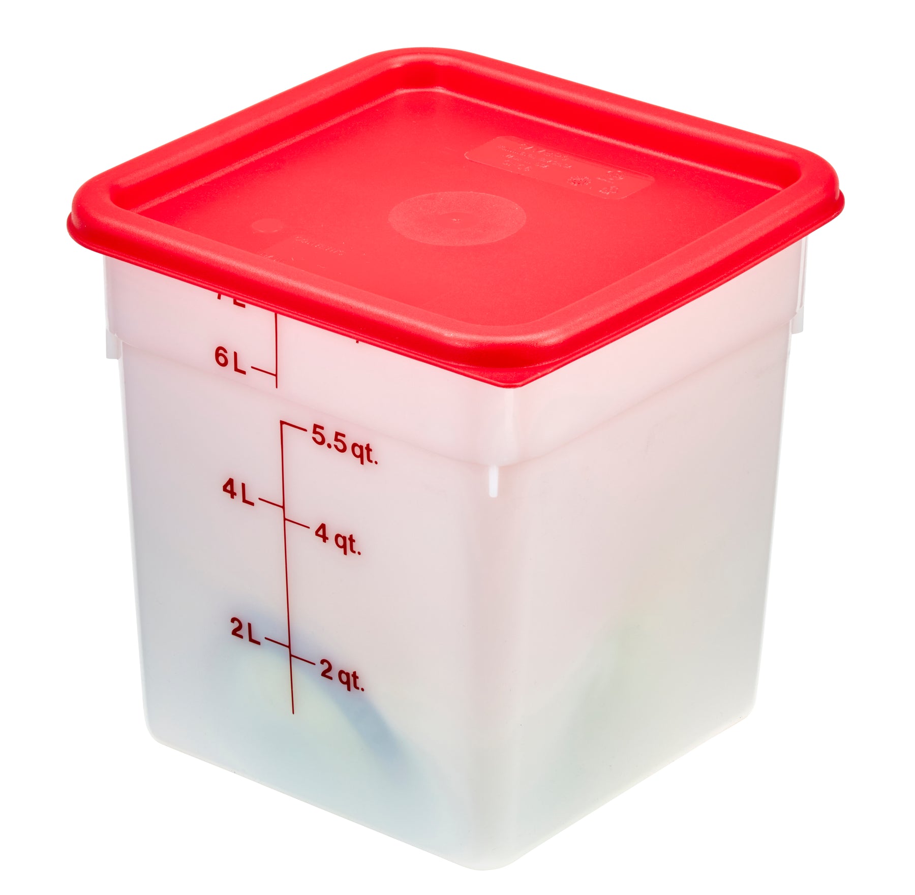 Winter Rose Square Polyethylene Lid for 6 Qt. and 8 Qt. Food Storage Containers