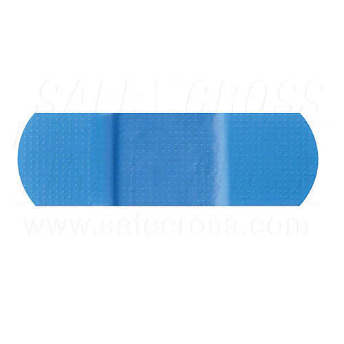 Safecross Detectable Bandage, Plastic, Blue, 1