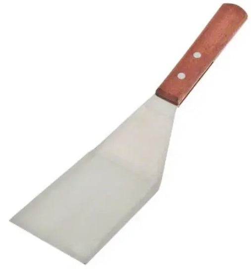 S/S Hamburger Turner with Wooden Handle, 1/1EA, WTHD-6