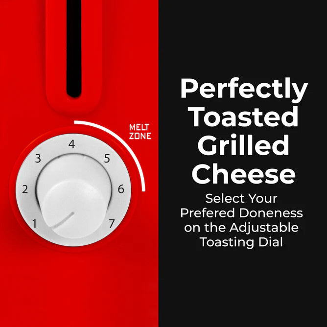 Nostalgia TCS2CK Coca-Cola® Grilled Cheese Toaster with Easy-Clean Toaster Baskets and Adjustable Toasting Dial