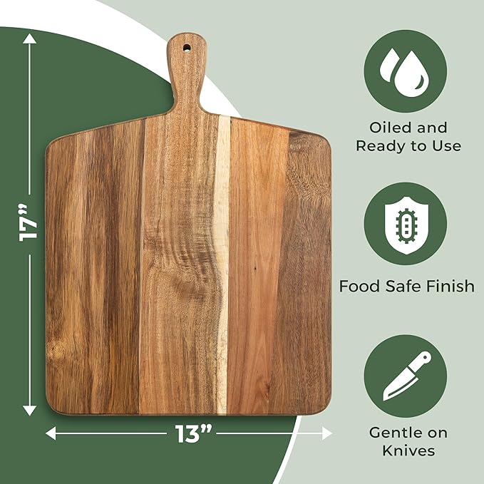 Tableware Solutions Acacia Wood Cutting Board and Chopping Board with Handle 5918006