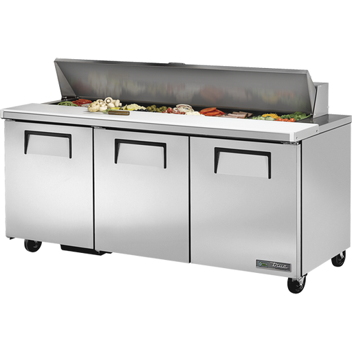 True 72" 3-Door Salad/Sandwich Prep Table TSSU-72-18-HC