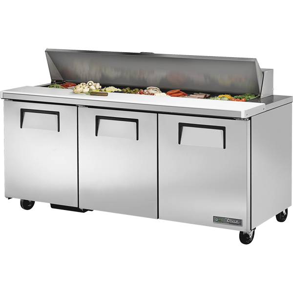 True 72" 3-Door Salad/Sandwich Prep Table TSSU-72-18-HC