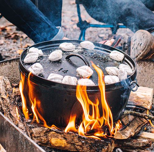 Lodge - 10 qt  Cast Iron Deep Stock Pot- Lid included- L14DC03