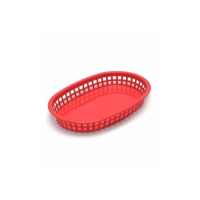 Magnum Basket, Platter, 10½"x7" Large, Plastic, Red 1/1EA 80762