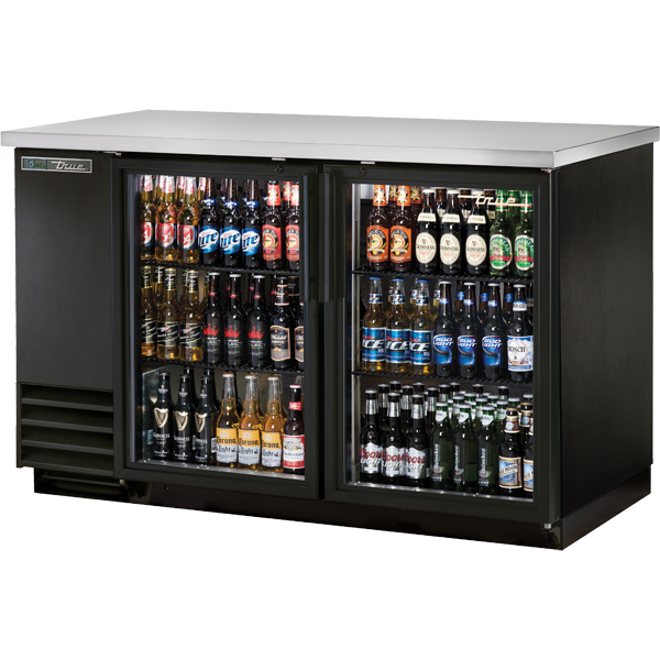 True 59" Two Door Bar Cooler Glass TBB-2G-HC-LD