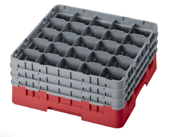 Cambro Glass Rack  25 Compartments Grey 3X 25S738163