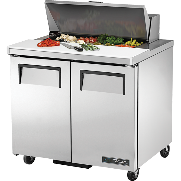 True 36" 2-Door Salad/Sandwich Prep Table TSSU-36-08-HC