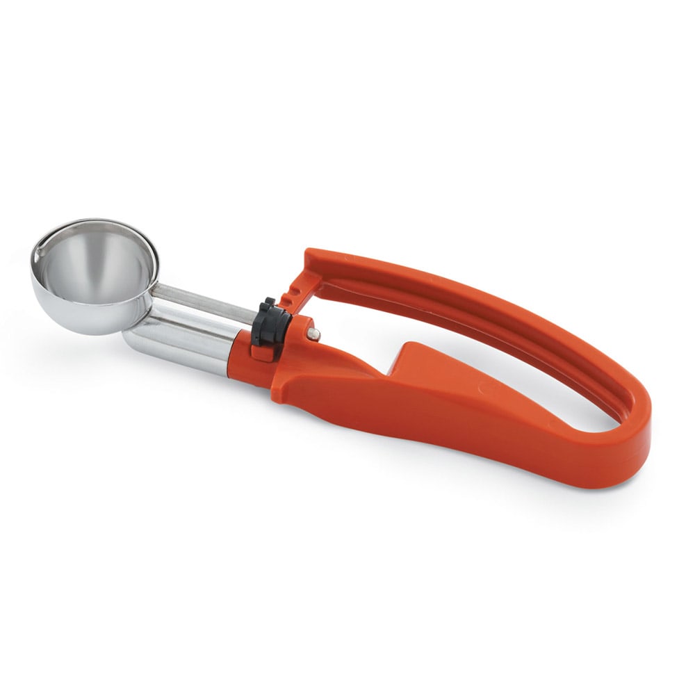 #50 Stainless Steel Squeeze Handle Ice Cream Scoop Disher - 5/8 oz