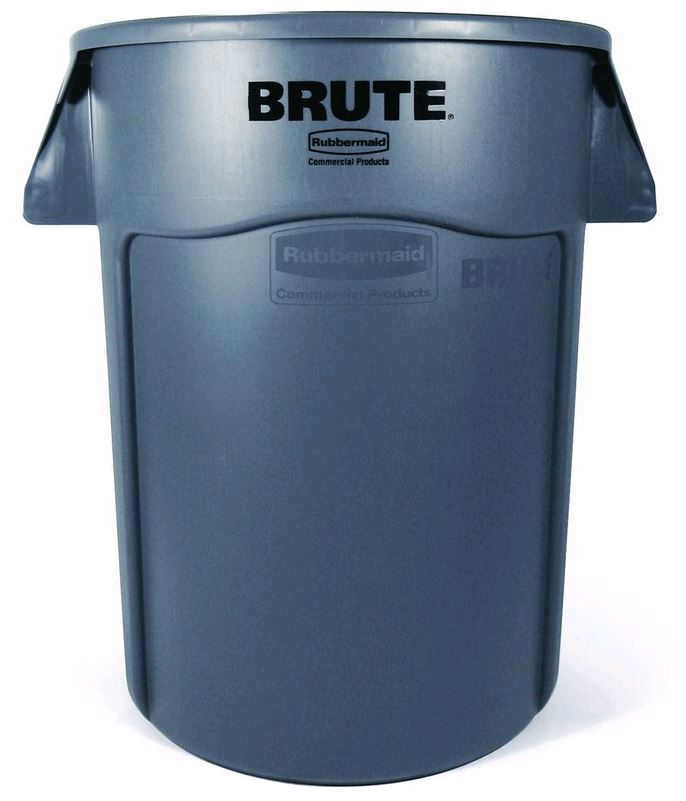 Rubbermaid Brute 44 Gallon Waste Container in Blue on white background in colour grey