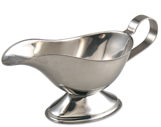 Choice 3 oz. Stainless Steel Gravy Boat